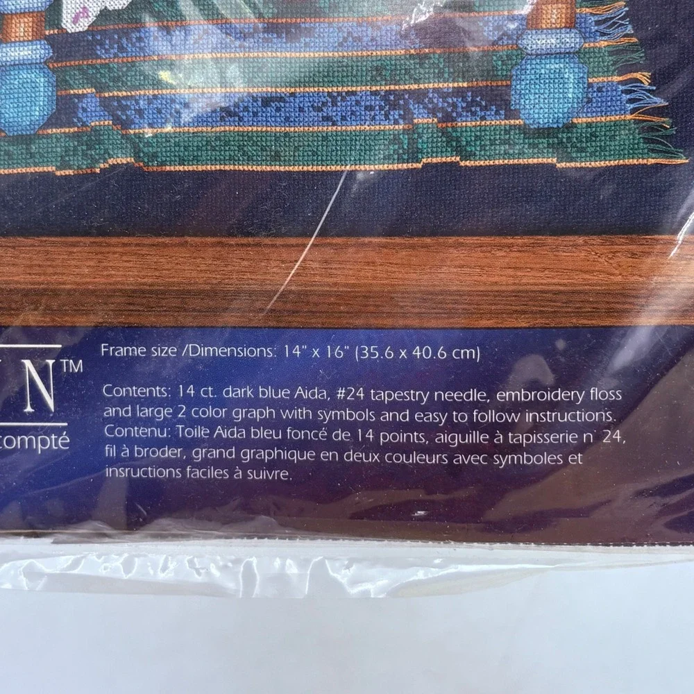 Designs for the Needle Mr Bear Counted Cross Stitch Kit 5611 Hometown‎ 14x16 New